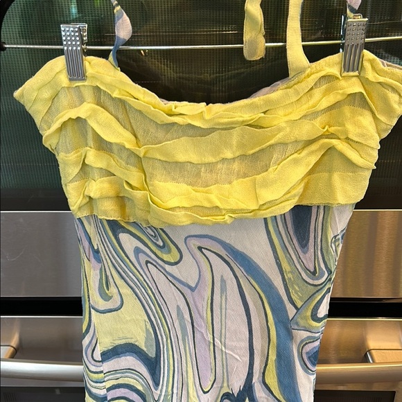 Papillio Yellow and Blue High‎ Low Dress - Picture 3 of 8